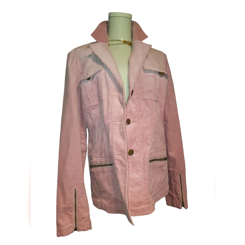 Bloomingdale’s Corduroy like Pink Jacket Size 12
